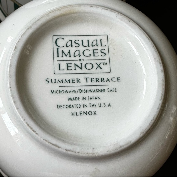 Lenox Casual Images Set Of 2 Mugs Summer Terrace NWOT - Picture 5 of 7